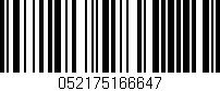 Código de barras (EAN, GTIN, SKU, ISBN): '052175166647'