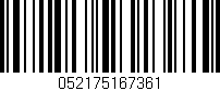 Código de barras (EAN, GTIN, SKU, ISBN): '052175167361'