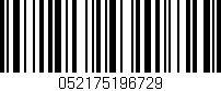 Código de barras (EAN, GTIN, SKU, ISBN): '052175196729'
