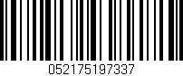 Código de barras (EAN, GTIN, SKU, ISBN): '052175197337'