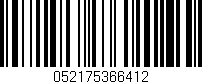 Código de barras (EAN, GTIN, SKU, ISBN): '052175366412'