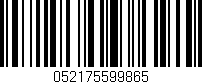 Código de barras (EAN, GTIN, SKU, ISBN): '052175599865'