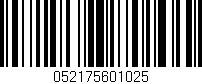 Código de barras (EAN, GTIN, SKU, ISBN): '052175601025'