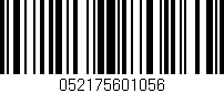 Código de barras (EAN, GTIN, SKU, ISBN): '052175601056'