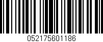 Código de barras (EAN, GTIN, SKU, ISBN): '052175601186'
