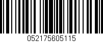 Código de barras (EAN, GTIN, SKU, ISBN): '052175605115'