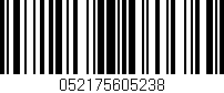 Código de barras (EAN, GTIN, SKU, ISBN): '052175605238'