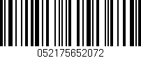 Código de barras (EAN, GTIN, SKU, ISBN): '052175652072'
