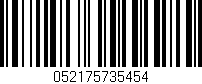 Código de barras (EAN, GTIN, SKU, ISBN): '052175735454'