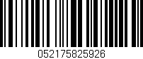 Código de barras (EAN, GTIN, SKU, ISBN): '052175825926'
