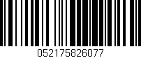 Código de barras (EAN, GTIN, SKU, ISBN): '052175826077'