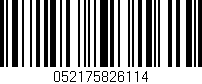 Código de barras (EAN, GTIN, SKU, ISBN): '052175826114'