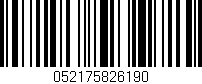 Código de barras (EAN, GTIN, SKU, ISBN): '052175826190'