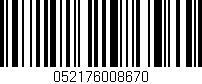 Código de barras (EAN, GTIN, SKU, ISBN): '052176008670'