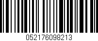 Código de barras (EAN, GTIN, SKU, ISBN): '052176098213'