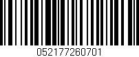 Código de barras (EAN, GTIN, SKU, ISBN): '052177260701'