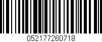 Código de barras (EAN, GTIN, SKU, ISBN): '052177260718'