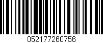 Código de barras (EAN, GTIN, SKU, ISBN): '052177260756'