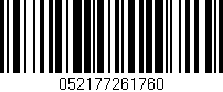 Código de barras (EAN, GTIN, SKU, ISBN): '052177261760'