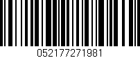 Código de barras (EAN, GTIN, SKU, ISBN): '052177271981'