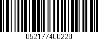 Código de barras (EAN, GTIN, SKU, ISBN): '052177400220'