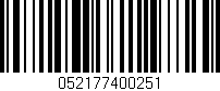 Código de barras (EAN, GTIN, SKU, ISBN): '052177400251'