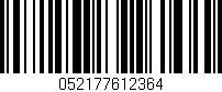 Código de barras (EAN, GTIN, SKU, ISBN): '052177612364'