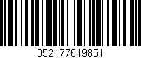 Código de barras (EAN, GTIN, SKU, ISBN): '052177619851'
