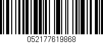 Código de barras (EAN, GTIN, SKU, ISBN): '052177619868'
