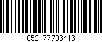 Código de barras (EAN, GTIN, SKU, ISBN): '052177786416'