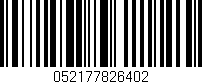 Código de barras (EAN, GTIN, SKU, ISBN): '052177826402'