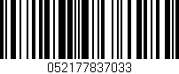 Código de barras (EAN, GTIN, SKU, ISBN): '052177837033'