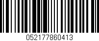 Código de barras (EAN, GTIN, SKU, ISBN): '052177860413'