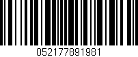 Código de barras (EAN, GTIN, SKU, ISBN): '052177891981'