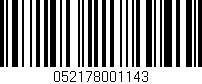 Código de barras (EAN, GTIN, SKU, ISBN): '052178001143'