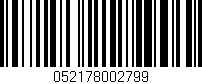 Código de barras (EAN, GTIN, SKU, ISBN): '052178002799'