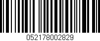 Código de barras (EAN, GTIN, SKU, ISBN): '052178002829'