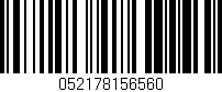 Código de barras (EAN, GTIN, SKU, ISBN): '052178156560'