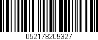 Código de barras (EAN, GTIN, SKU, ISBN): '052178209327'