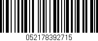 Código de barras (EAN, GTIN, SKU, ISBN): '052178392715'