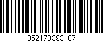 Código de barras (EAN, GTIN, SKU, ISBN): '052178393187'
