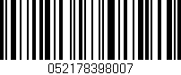 Código de barras (EAN, GTIN, SKU, ISBN): '052178398007'