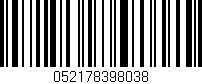 Código de barras (EAN, GTIN, SKU, ISBN): '052178398038'