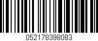 Código de barras (EAN, GTIN, SKU, ISBN): '052178398083'