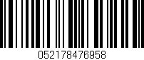 Código de barras (EAN, GTIN, SKU, ISBN): '052178476958'