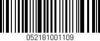 Código de barras (EAN, GTIN, SKU, ISBN): '052181001109'