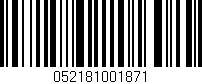 Código de barras (EAN, GTIN, SKU, ISBN): '052181001871'