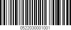 Código de barras (EAN, GTIN, SKU, ISBN): '0522030001001'