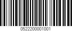 Código de barras (EAN, GTIN, SKU, ISBN): '0522200001001'