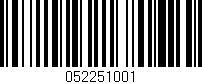 Código de barras (EAN, GTIN, SKU, ISBN): '052251001'